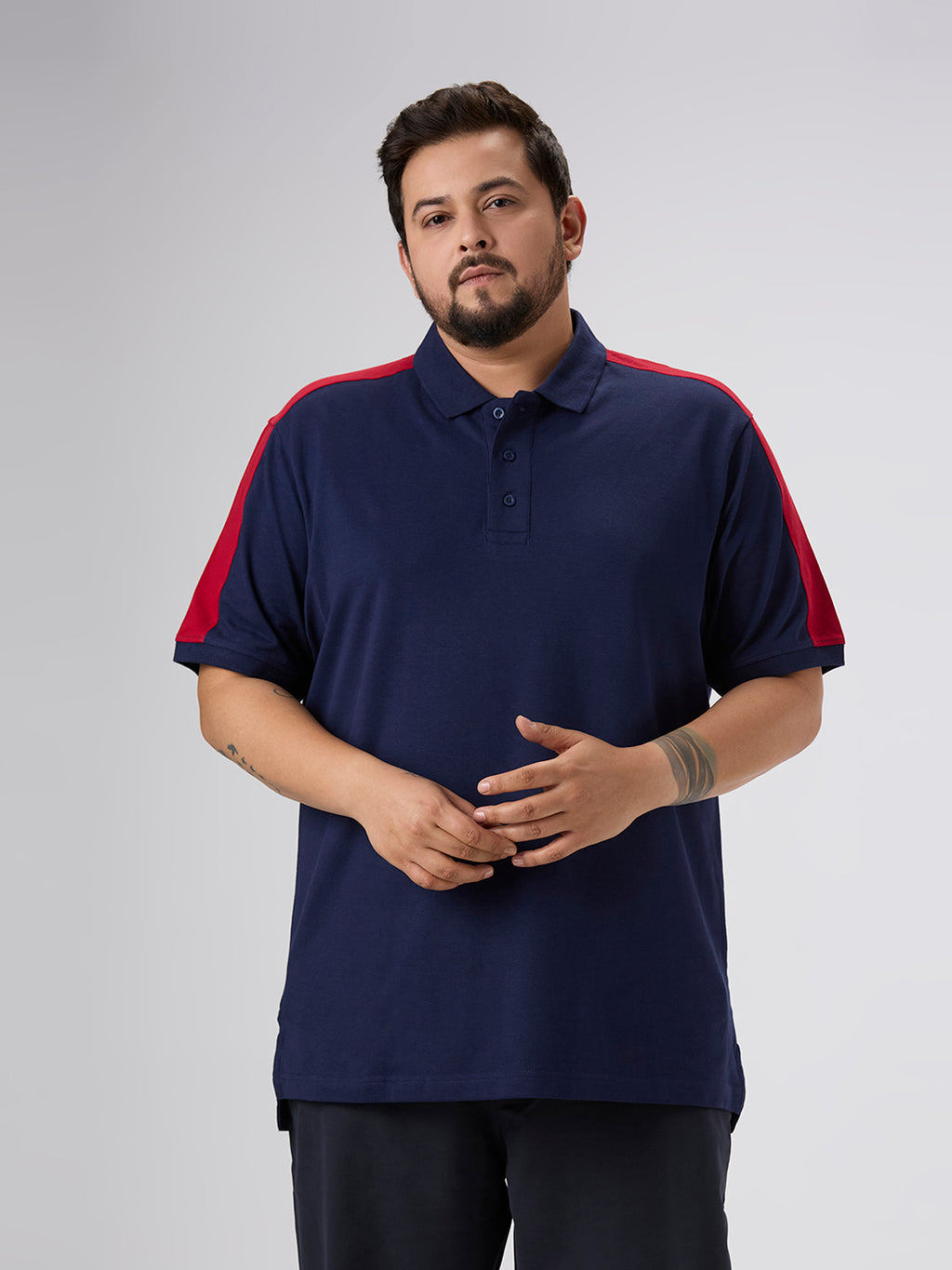 Plus Size Polo T-Shirt | 4XL-10XL | 100% Cotton | Navy