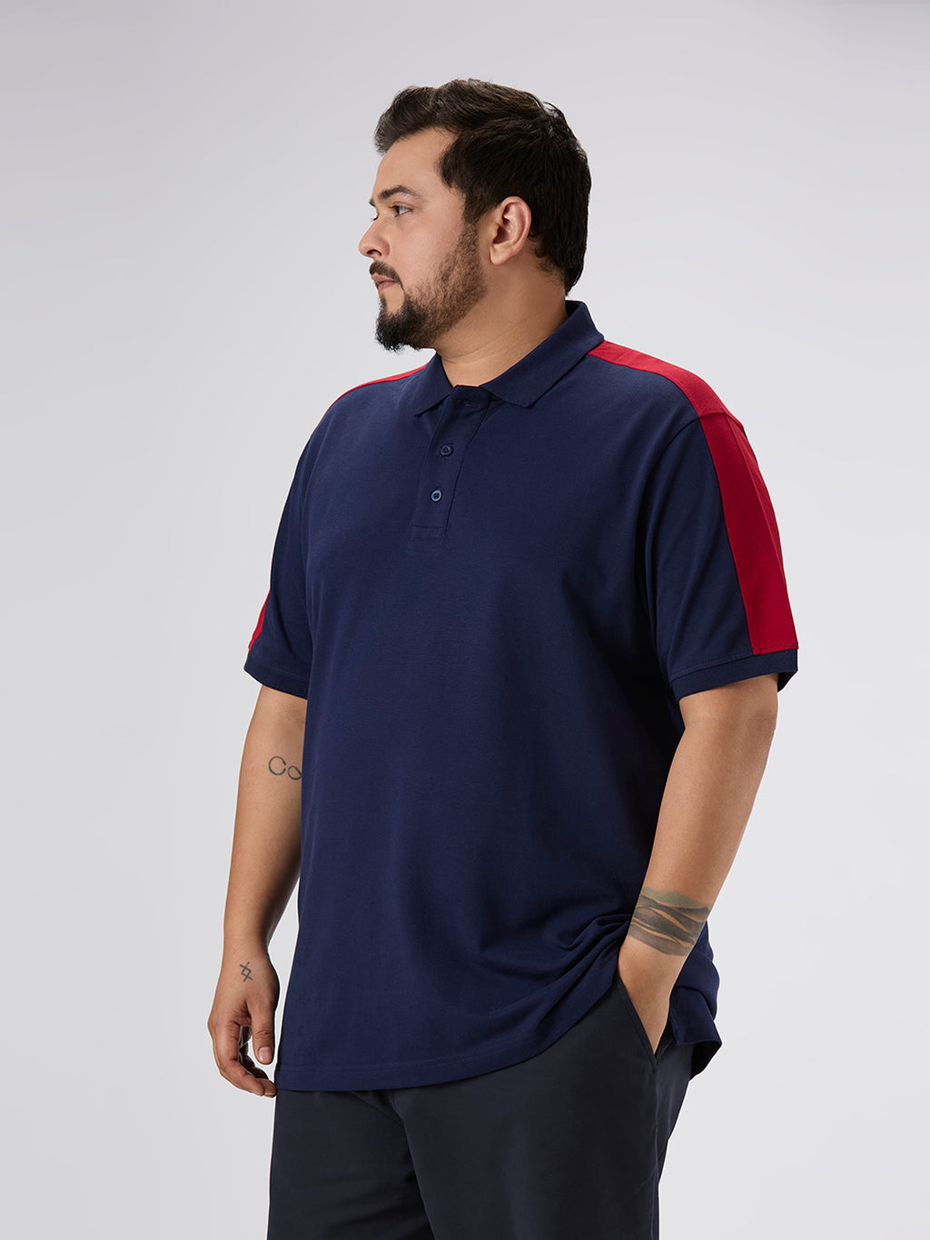 Plus Size Polo T-Shirt | 4XL-10XL | 100% Cotton | Navy