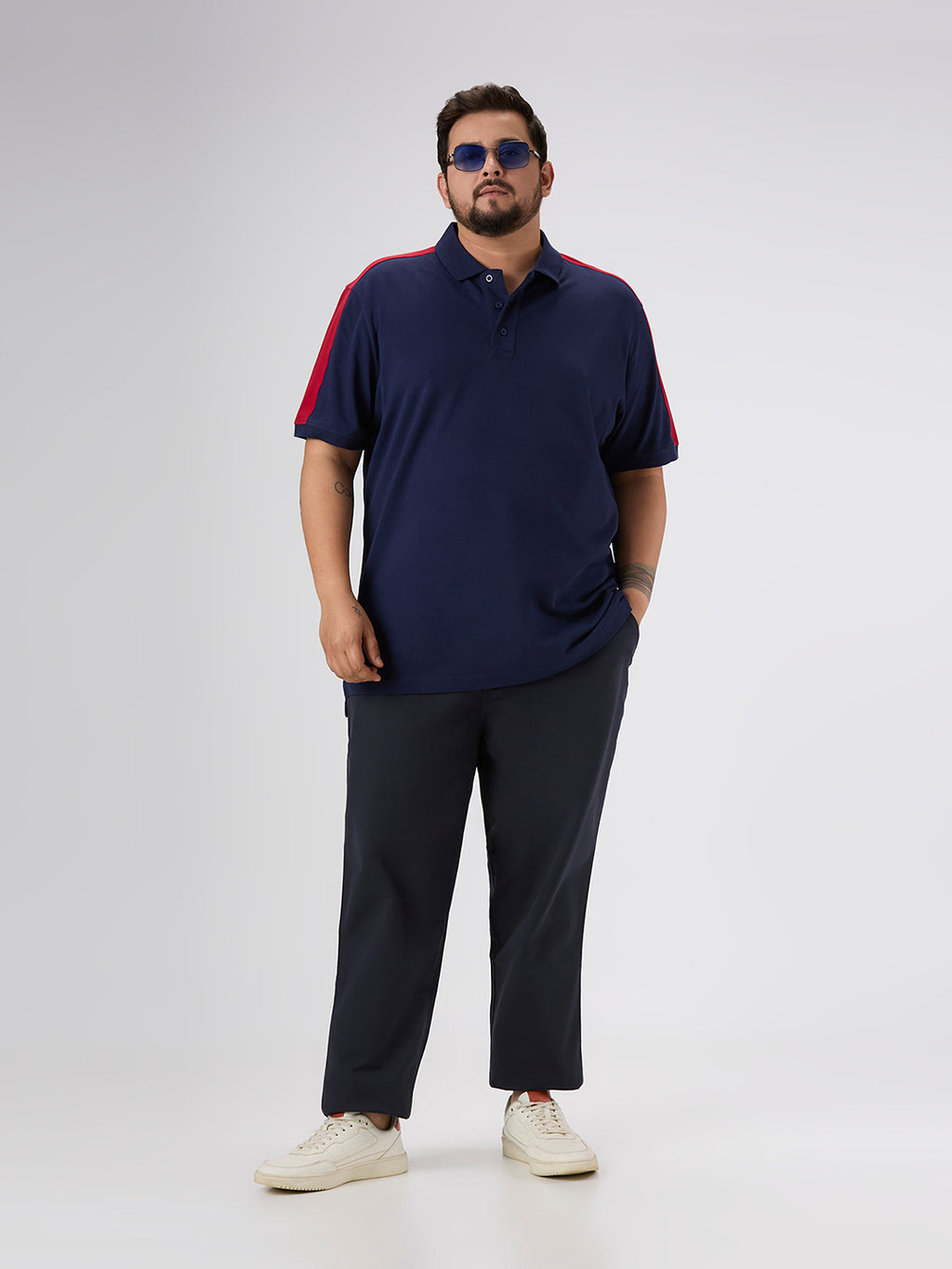 Plus Size Polo T-Shirt | 4XL-10XL | 100% Cotton | Navy