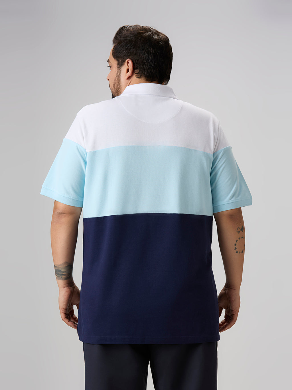 Plus Size Polo T-Shirt | 4XL-10XL | 100% Cotton | Sky Blue