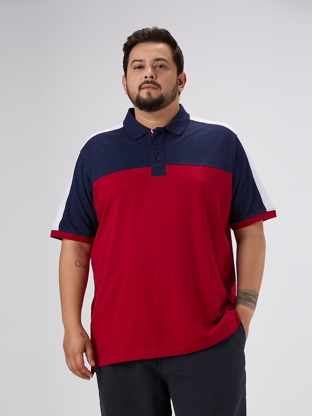 Plus Size Polo T-Shirt | 4XL-10XL | 100% Cotton | Red