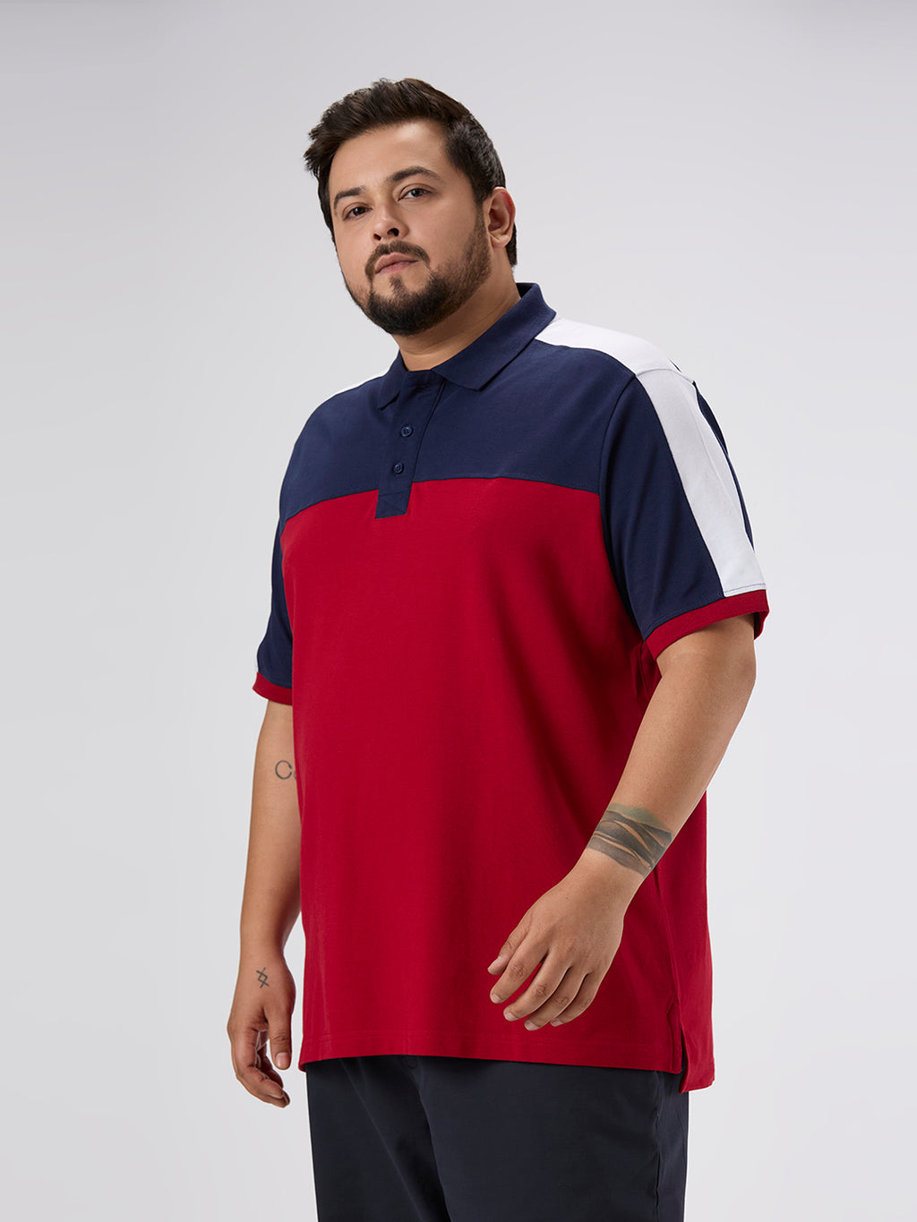 Plus Size Polo T-Shirt | 4XL-10XL | 100% Cotton | Red