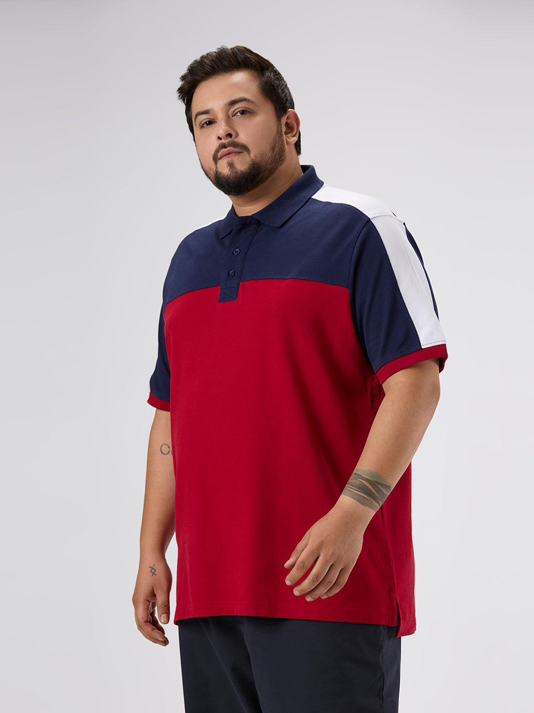 Plus Size Polo T-Shirt | 4XL-10XL | 100% Cotton | Red