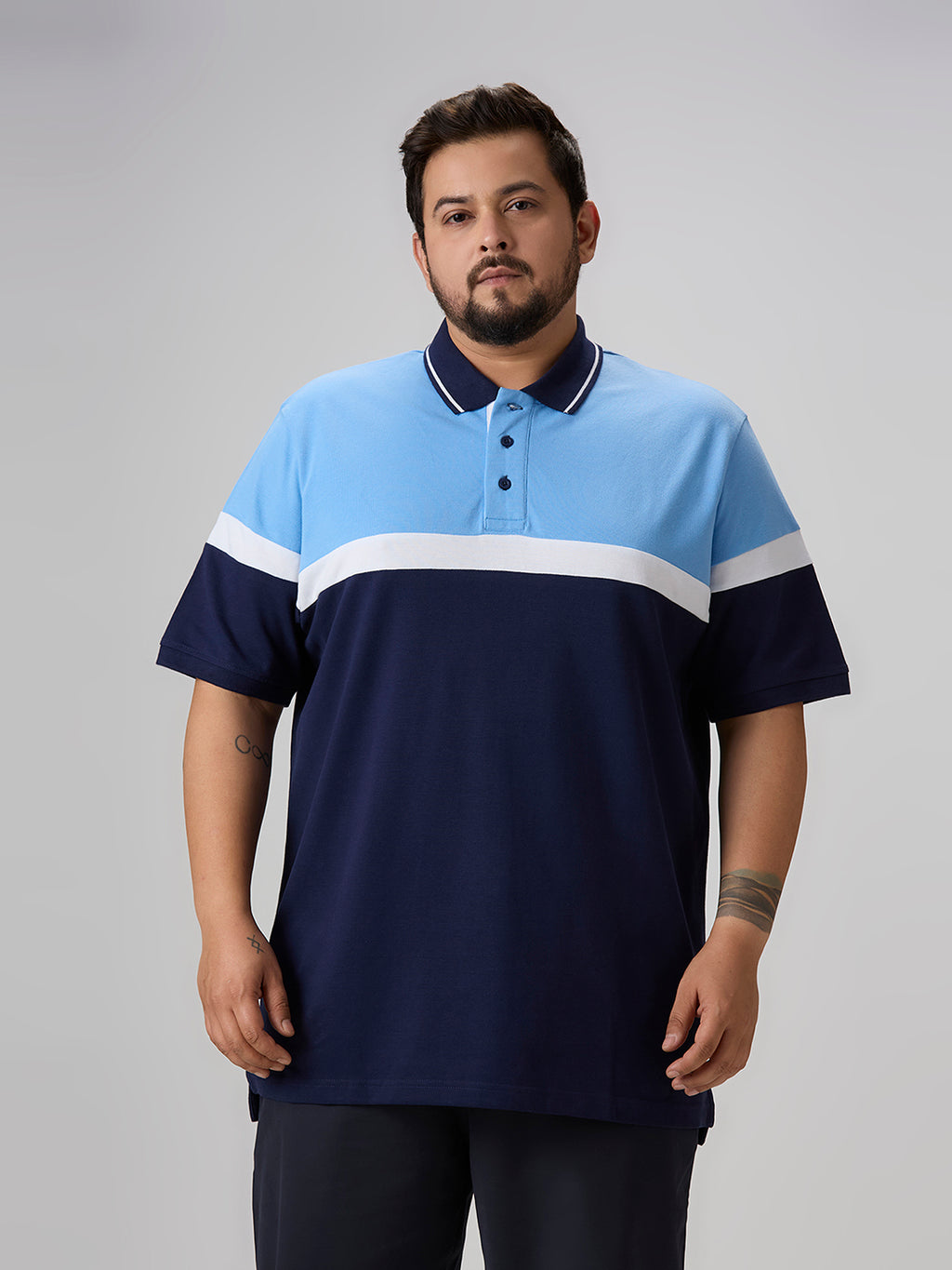Plus Size Polo T-Shirt | 4XL-10XL | 100% Cotton | Aqua