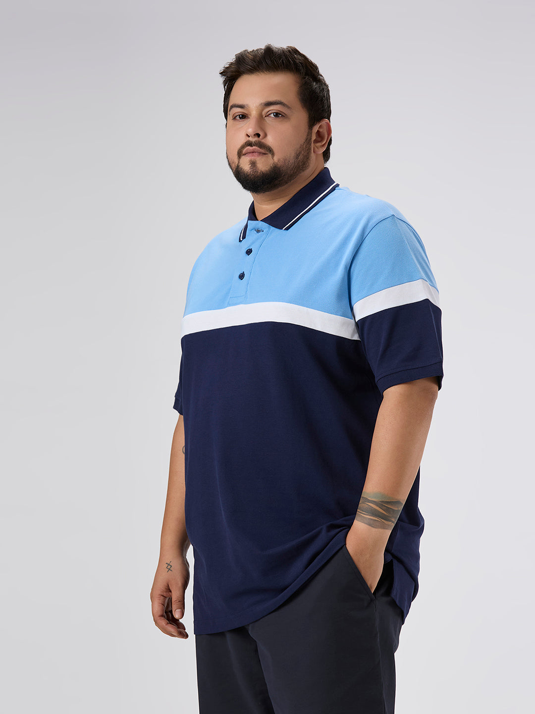 Plus Size Polo T-Shirt | 4XL-10XL | 100% Cotton | Aqua