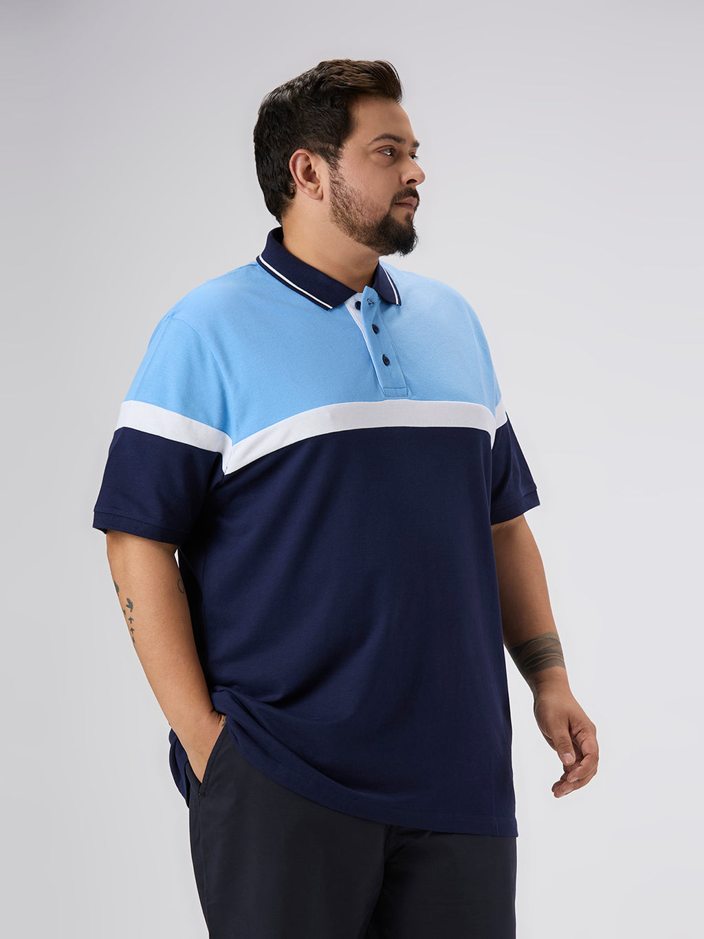 Plus Size Polo T-Shirt | 4XL-10XL | 100% Cotton | Aqua
