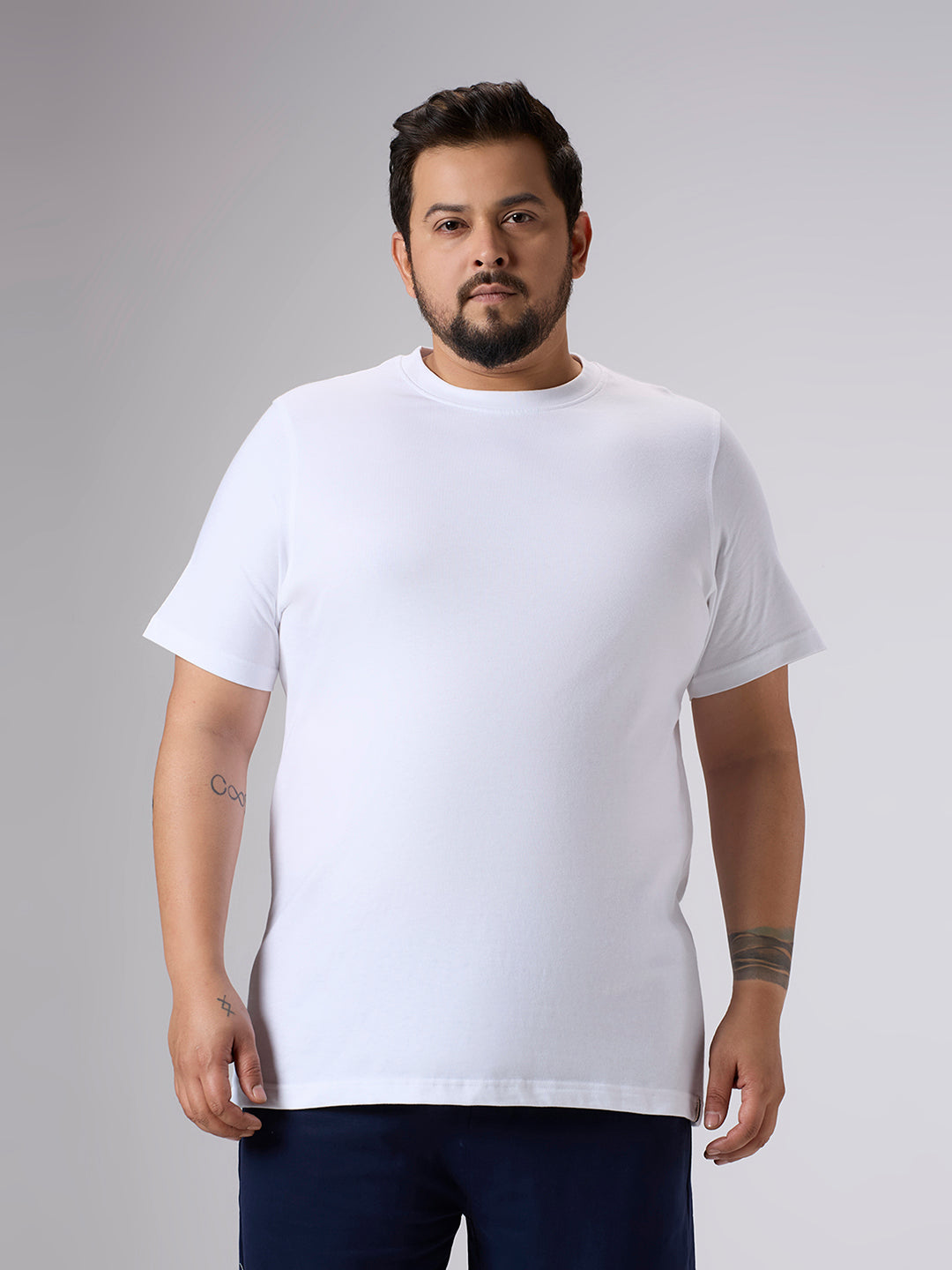 Plus Size Core T-shirt | 4XL-10XL | 100% Cotton | White
