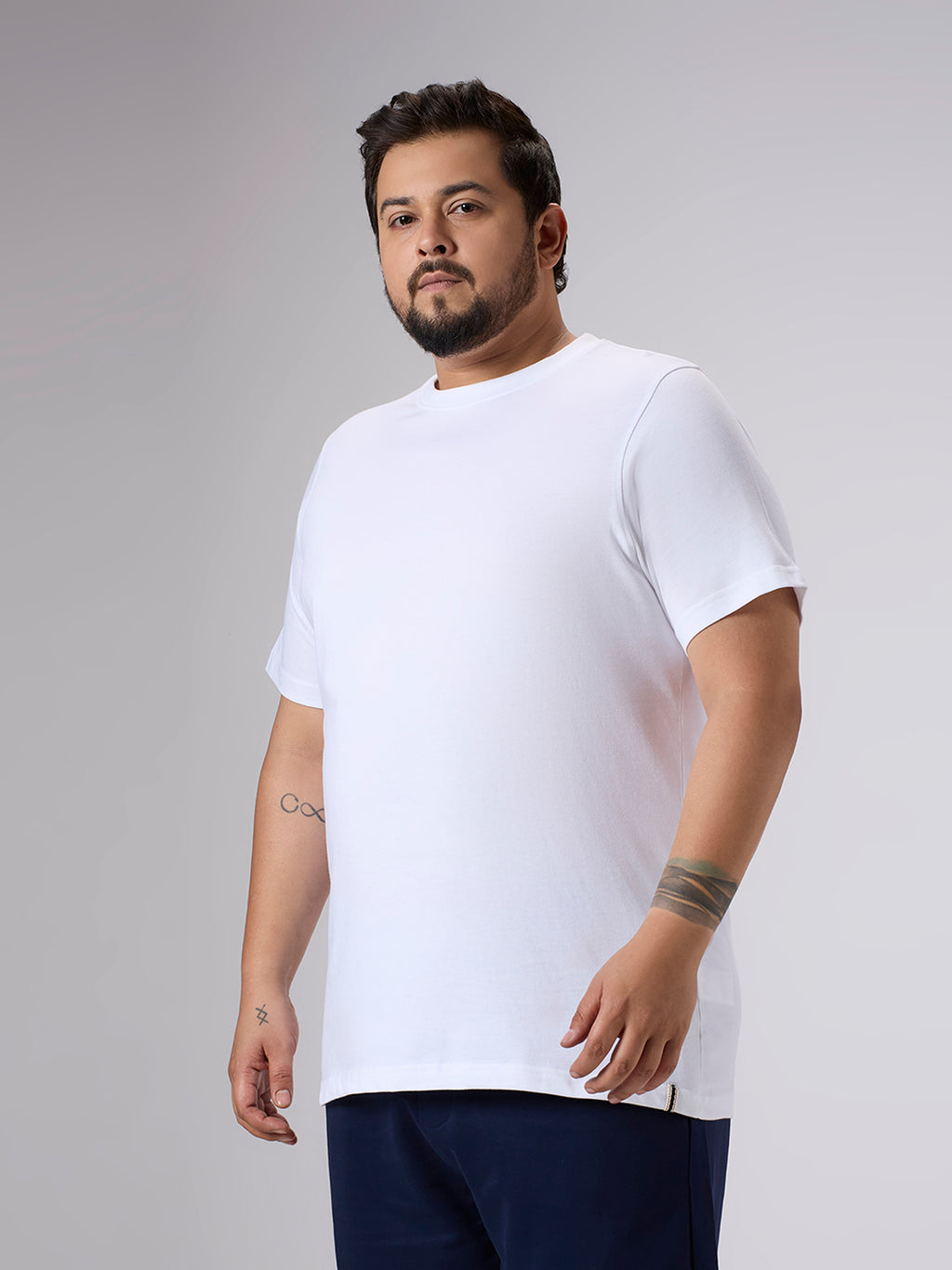 Plus Size Core T-shirt | 4XL-10XL | 100% Cotton | White