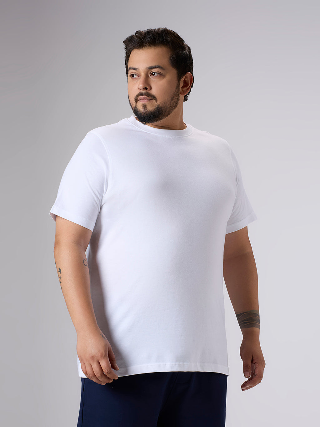 Plus Size Core T-shirt | 4XL-10XL | 100% Cotton | White