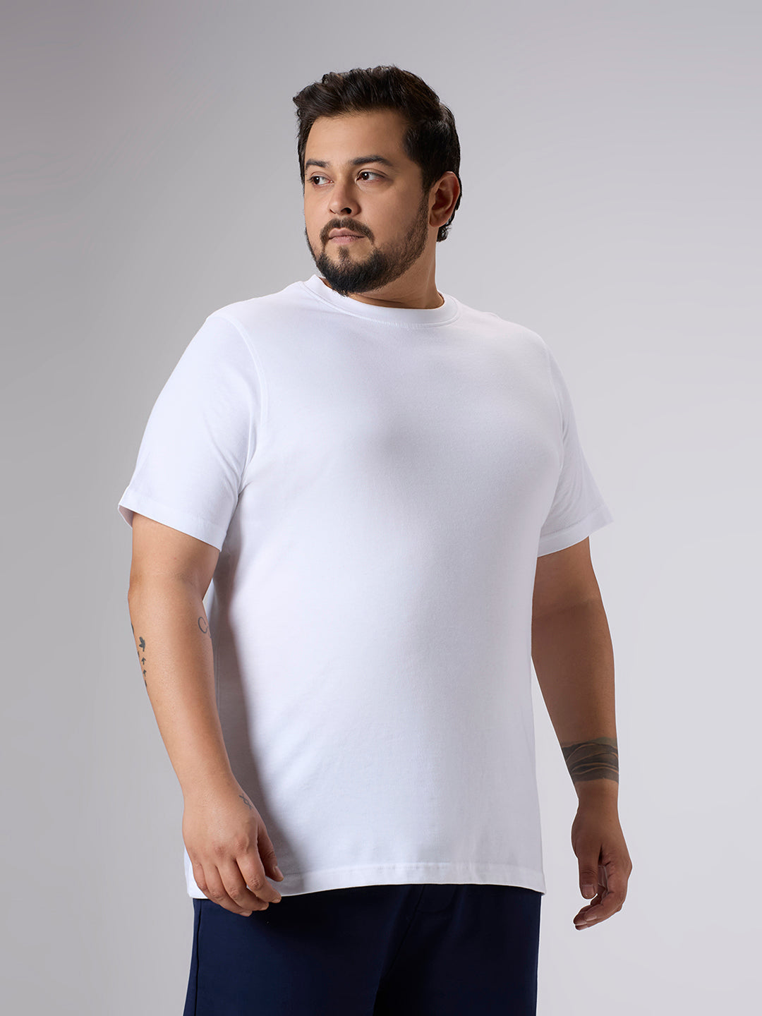 Plus Size Core T-shirt | 4XL-10XL | 100% Cotton | White