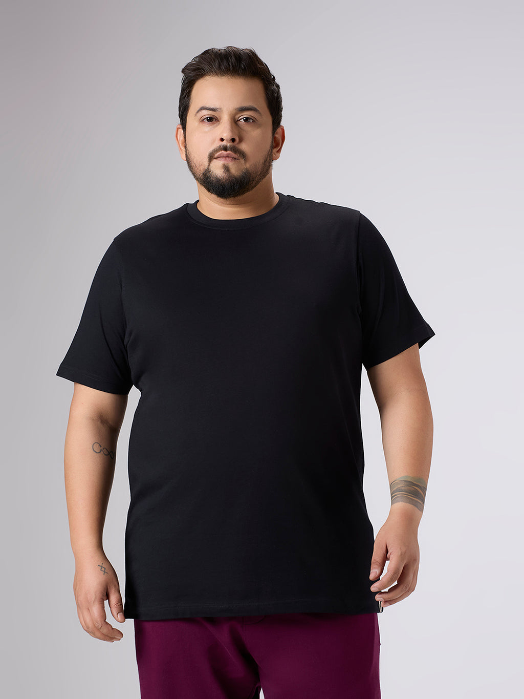 Plus Size Core T-shirt | 4XL-10XL | 100% Cotton | Black