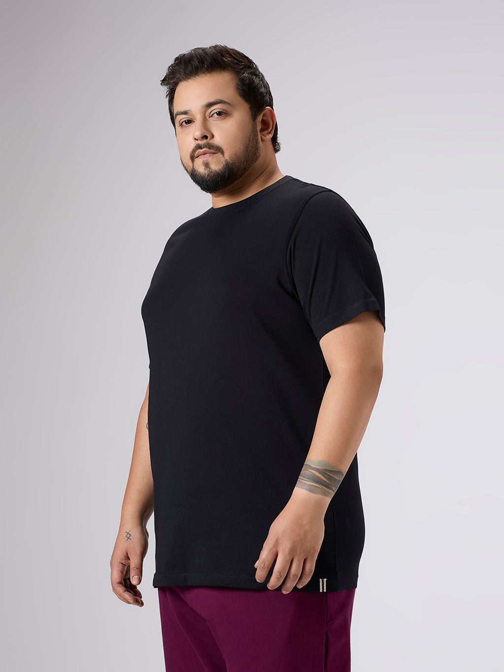 Plus Size Core T-shirt | 4XL-10XL | 100% Cotton | Black