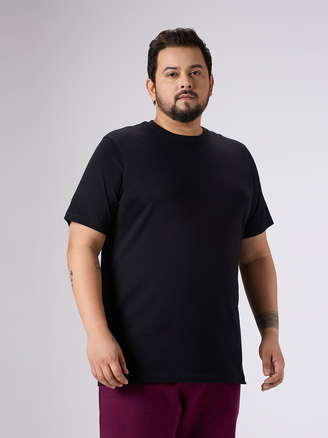Plus Size Core T-shirt | 4XL-10XL | 100% Cotton | Black