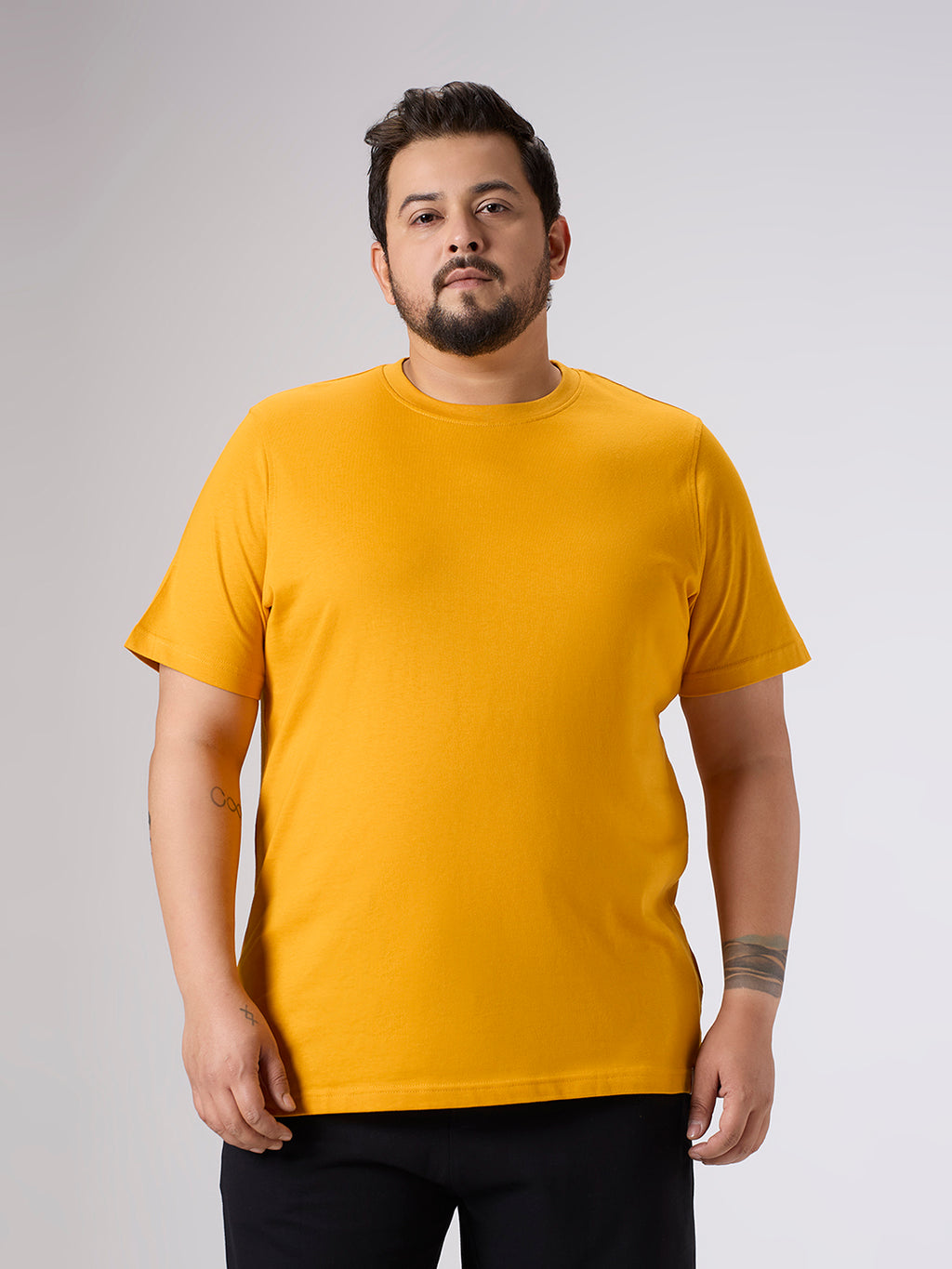 Plus Size Core T-shirt | 4XL-10XL | 100% Cotton | Mustard