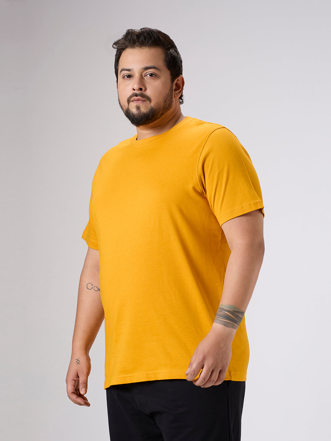 Plus Size Core T-shirt | 4XL-10XL | 100% Cotton | Mustard