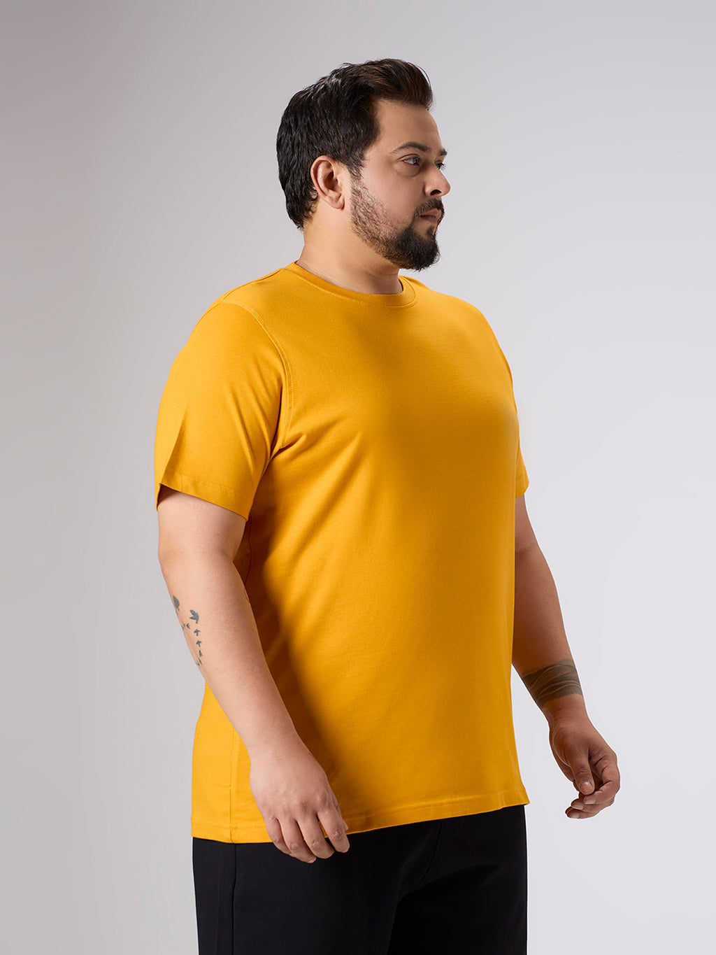 Plus Size Core T-shirt | 4XL-10XL | 100% Cotton | Mustard