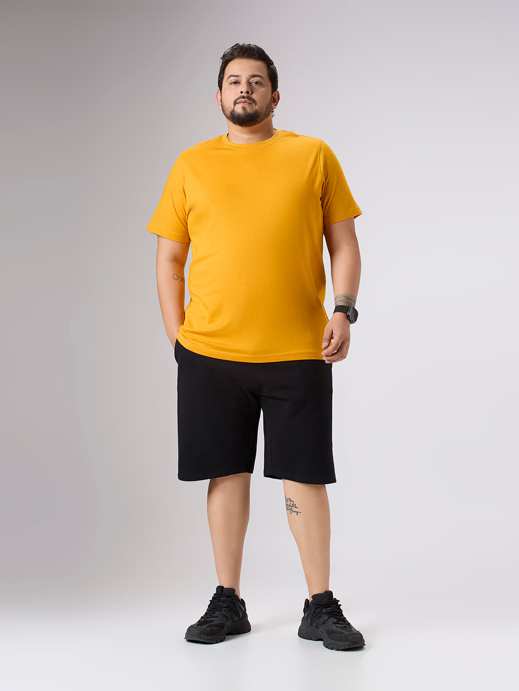 Plus Size Core T-shirt | 4XL-10XL | 100% Cotton | Mustard