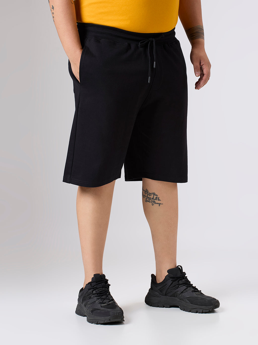 Plus Size Knitted Short | 100% Cotton | Black