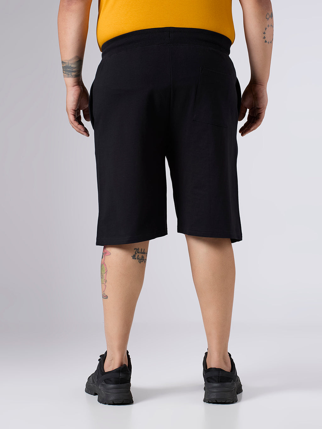 Plus Size Knitted Short | 100% Cotton | Black