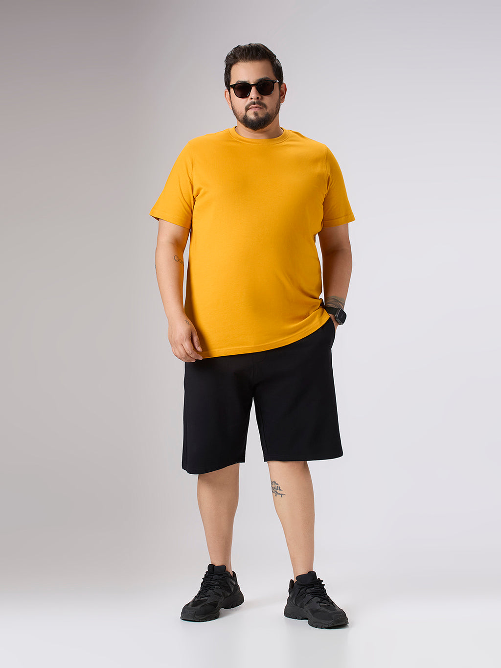 Plus Size Knitted Short | 100% Cotton | Black