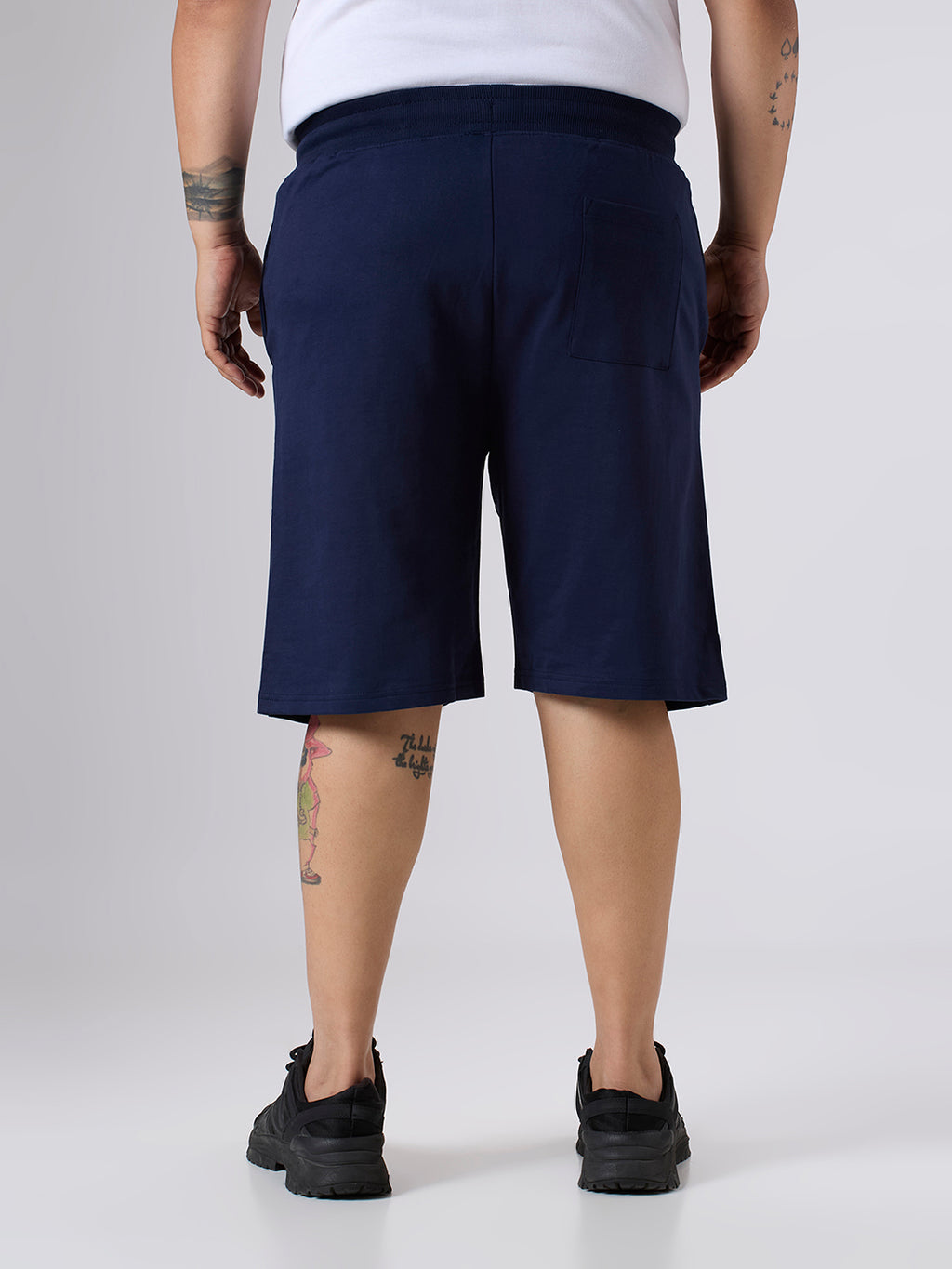 Plus Size Knitted Short | 100% Cotton | Navy