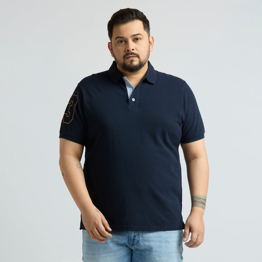 Plus Size Polo T-Shirt | 4XL-10XL | 100% Cotton | Navy