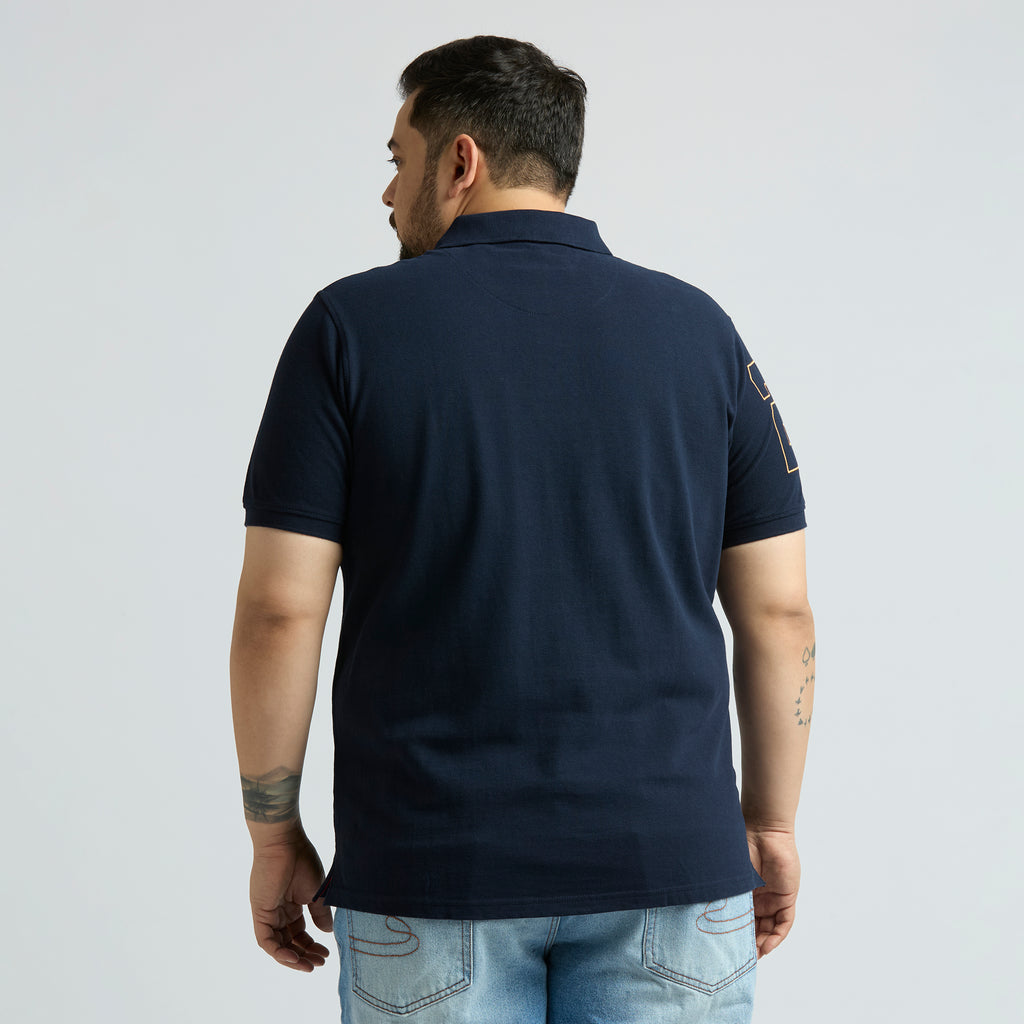 Plus Size Polo T-Shirt | 4XL-10XL | 100% Cotton | Navy