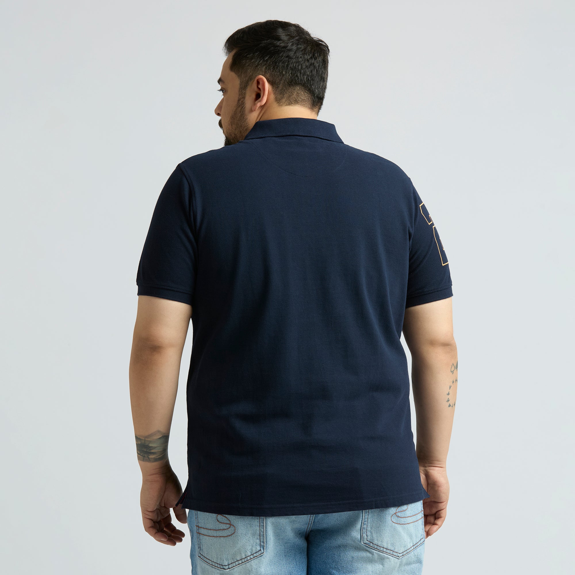 Plus Size Polo T-Shirt | 4XL-10XL | 100% Cotton | Navy