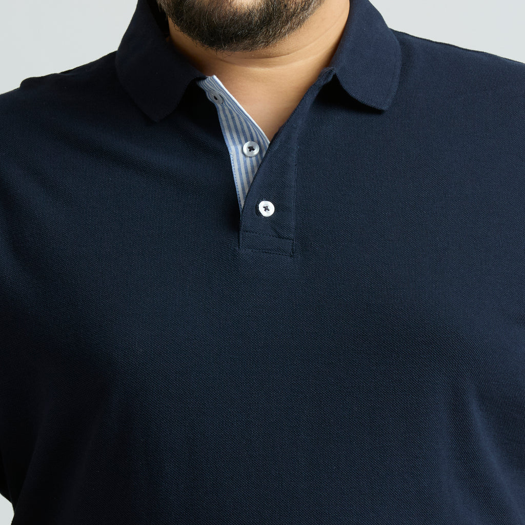 Plus Size Polo T-Shirt | 4XL-10XL | 100% Cotton | Navy