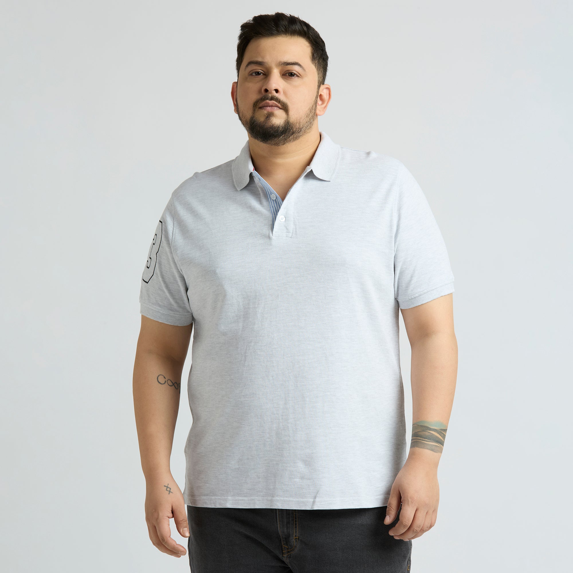 Plus Size Polo T-Shirt | 4XL-10XL | 100% Cotton | Off White