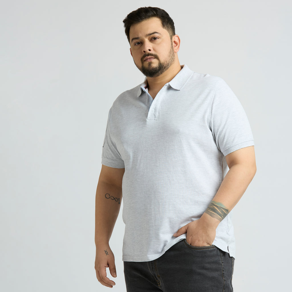 Plus Size Polo T-Shirt | 4XL-10XL | 100% Cotton | Off White