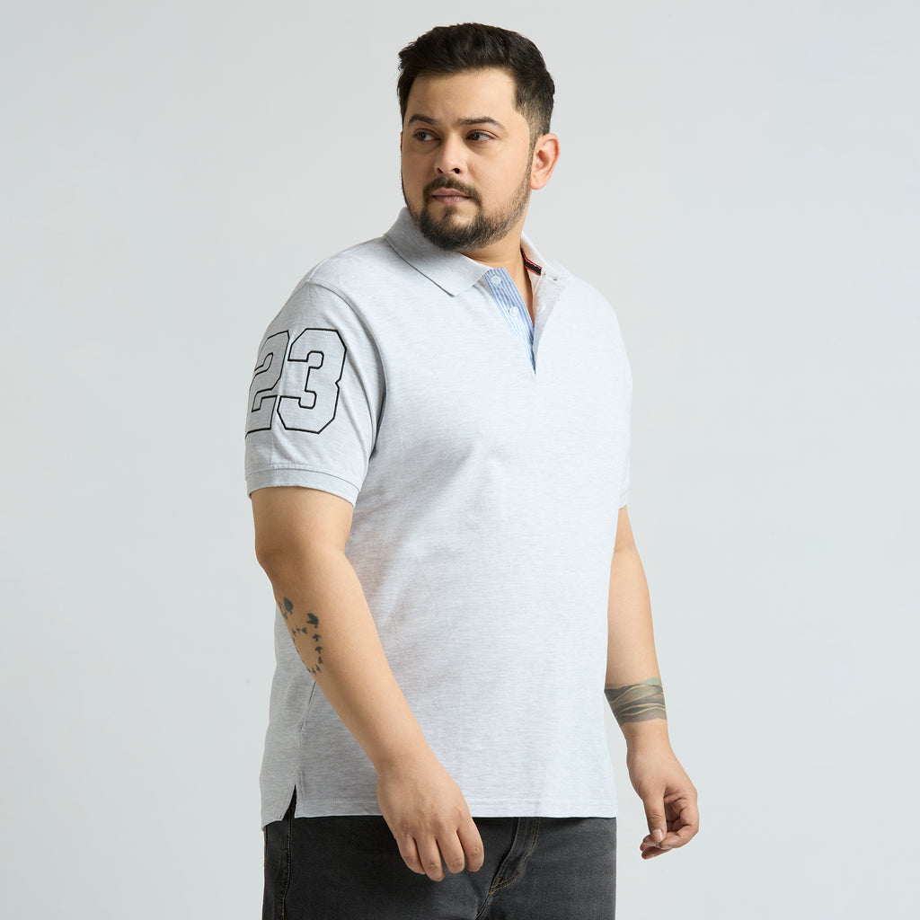 Plus Size Polo T-Shirt | 4XL-10XL | 100% Cotton | Off White