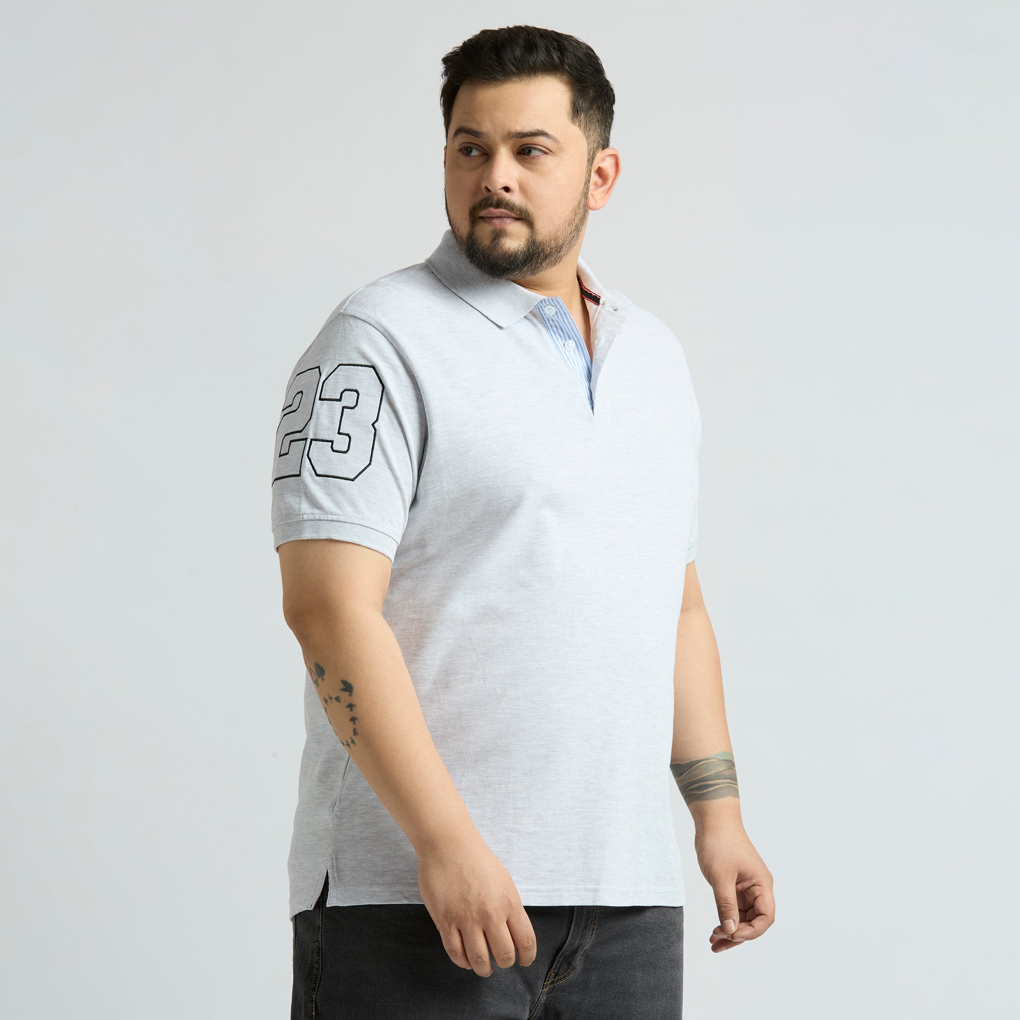 Plus Size Polo T-Shirt | 4XL-10XL | 100% Cotton | Off White