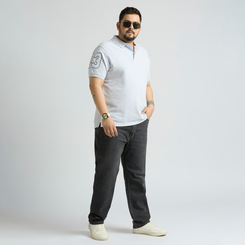Plus Size Polo T-Shirt | 4XL-10XL | 100% Cotton | Off White