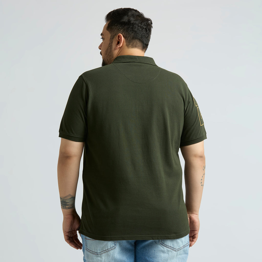 Plus Size Polo T-Shirt | 4XL-10XL | 100% Cotton | Olive