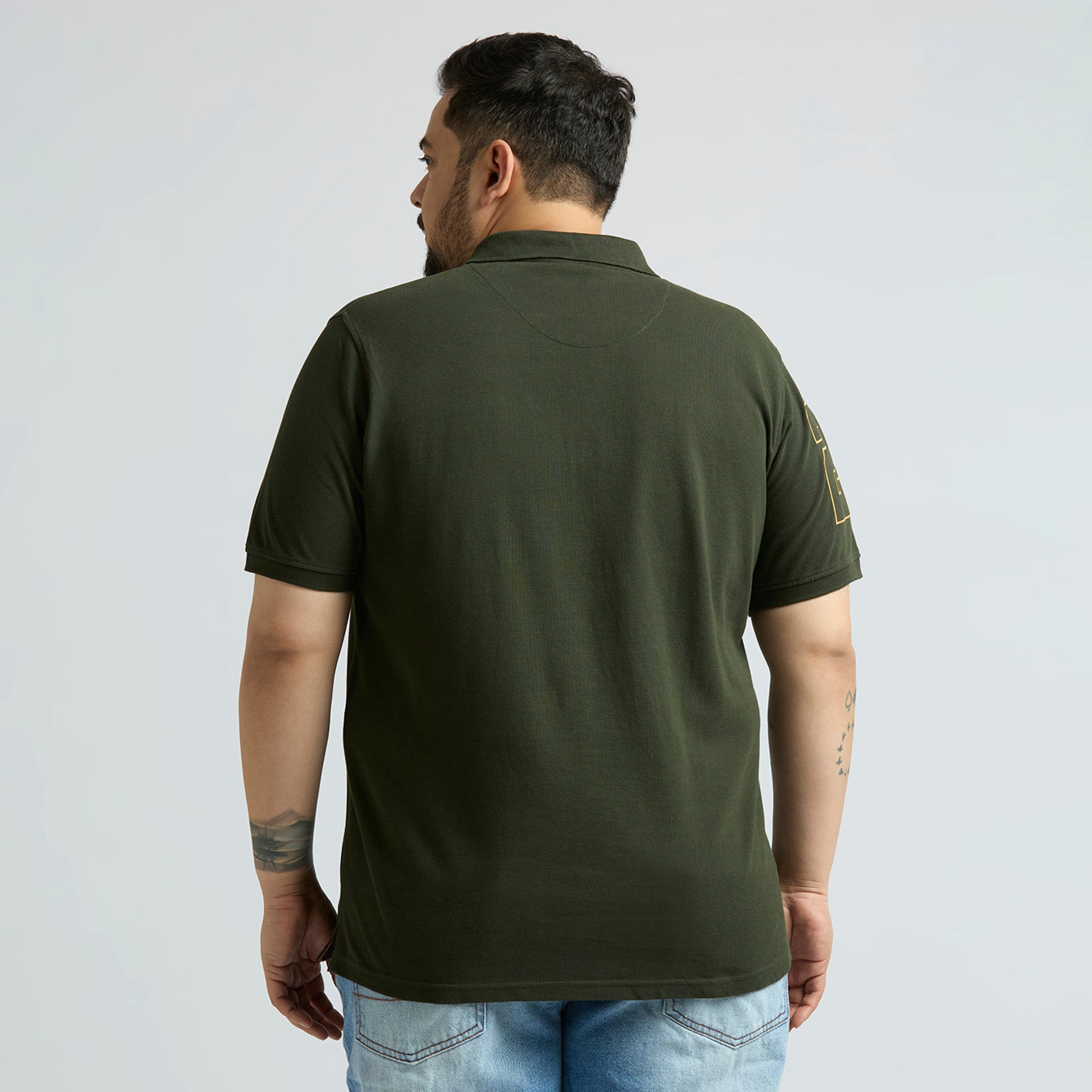 Plus Size Polo T-Shirt | 4XL-10XL | 100% Cotton | Olive