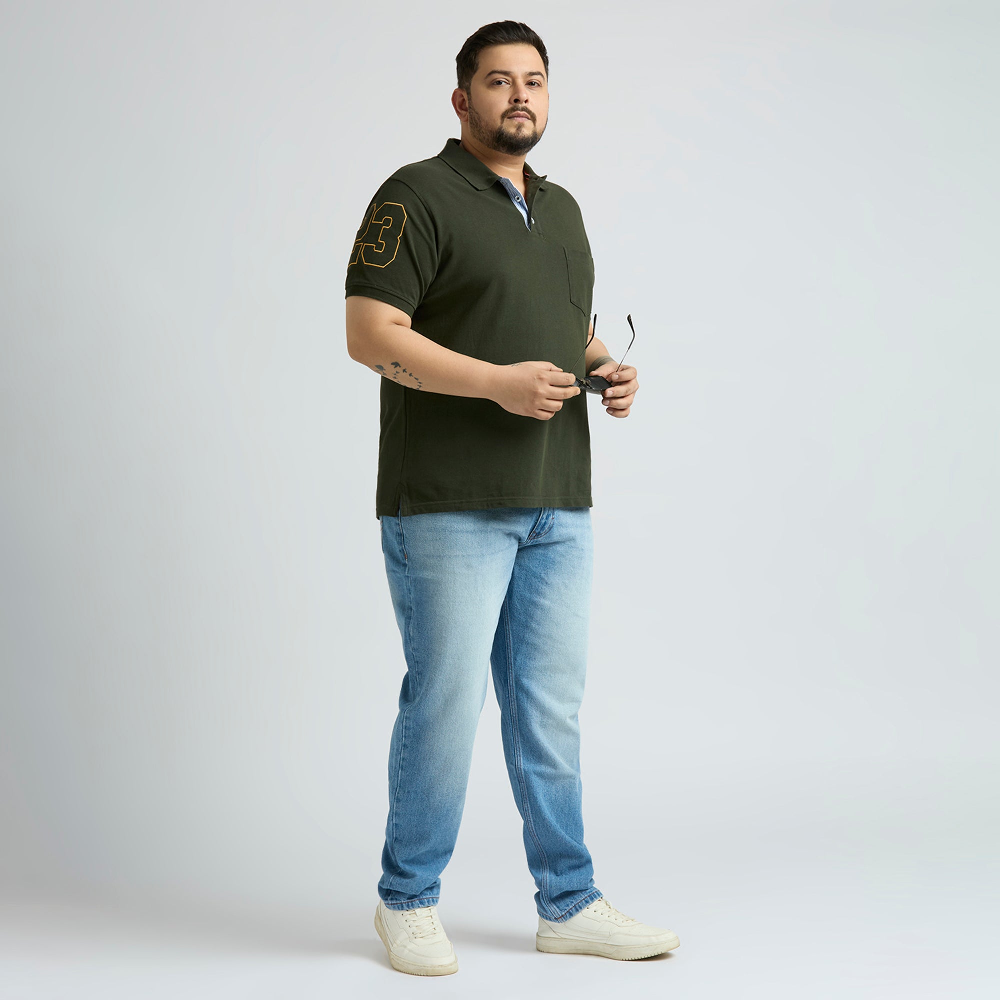 Plus Size Polo T-Shirt | 4XL-10XL | 100% Cotton | Olive