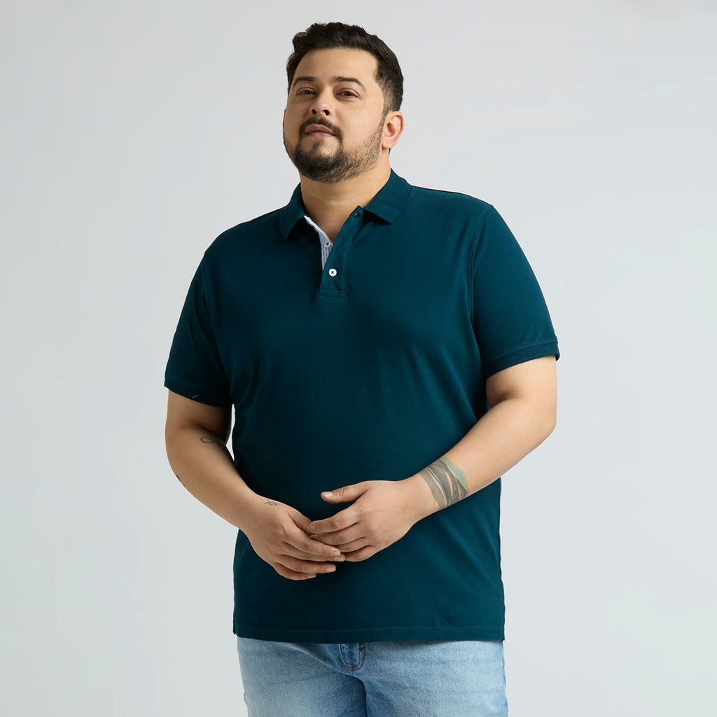 Plus Size Polo T-Shirt | 4XL-10XL | 100% Cotton | Teal