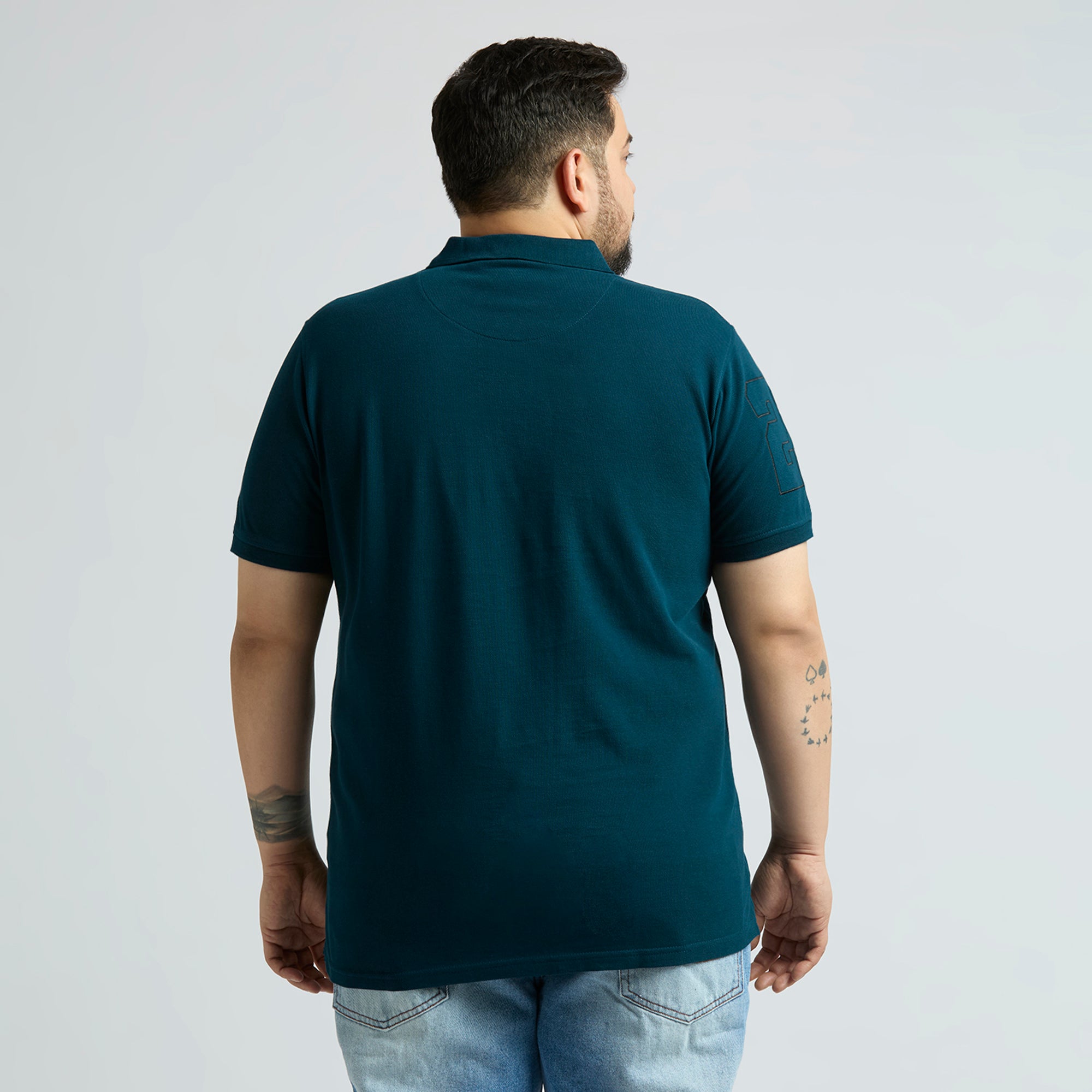 Plus Size Polo T-Shirt | 4XL-10XL | 100% Cotton | Teal