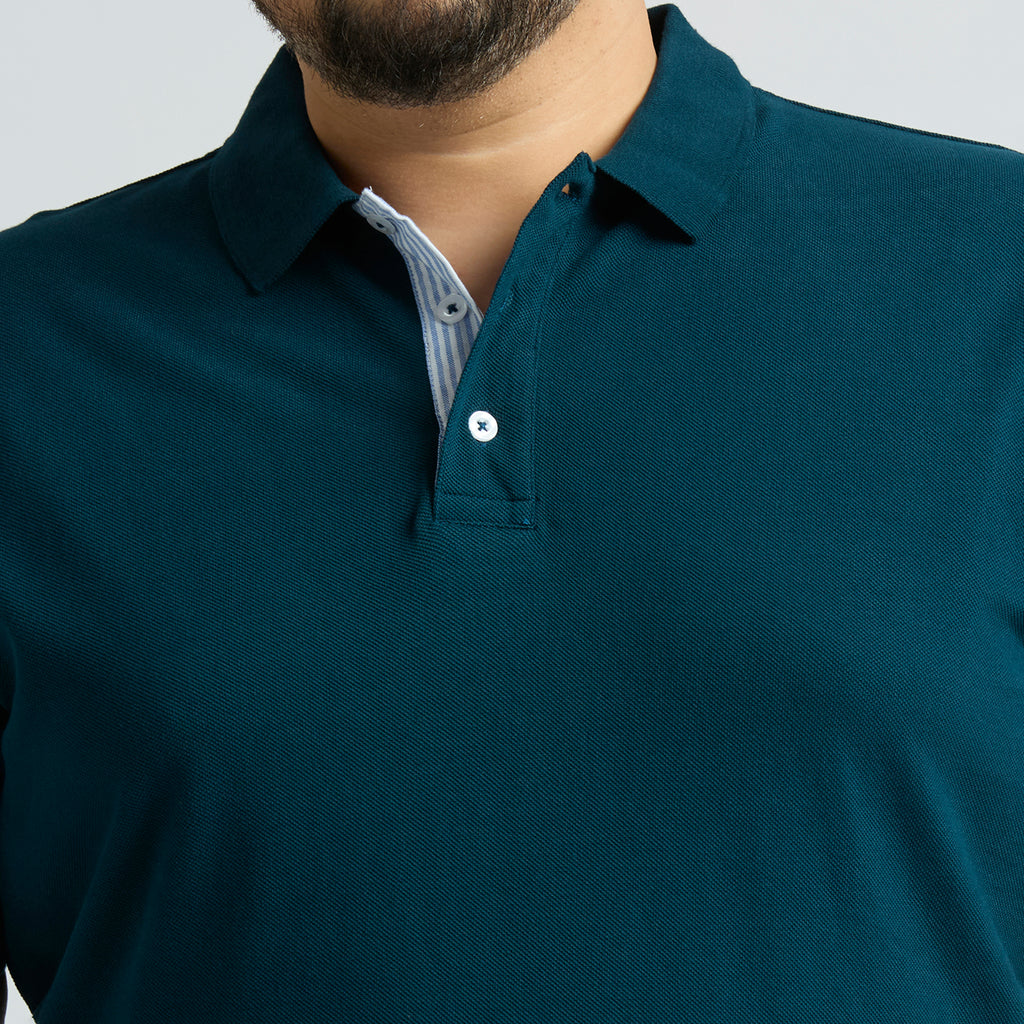 Plus Size Polo T-Shirt | 4XL-10XL | 100% Cotton | Teal