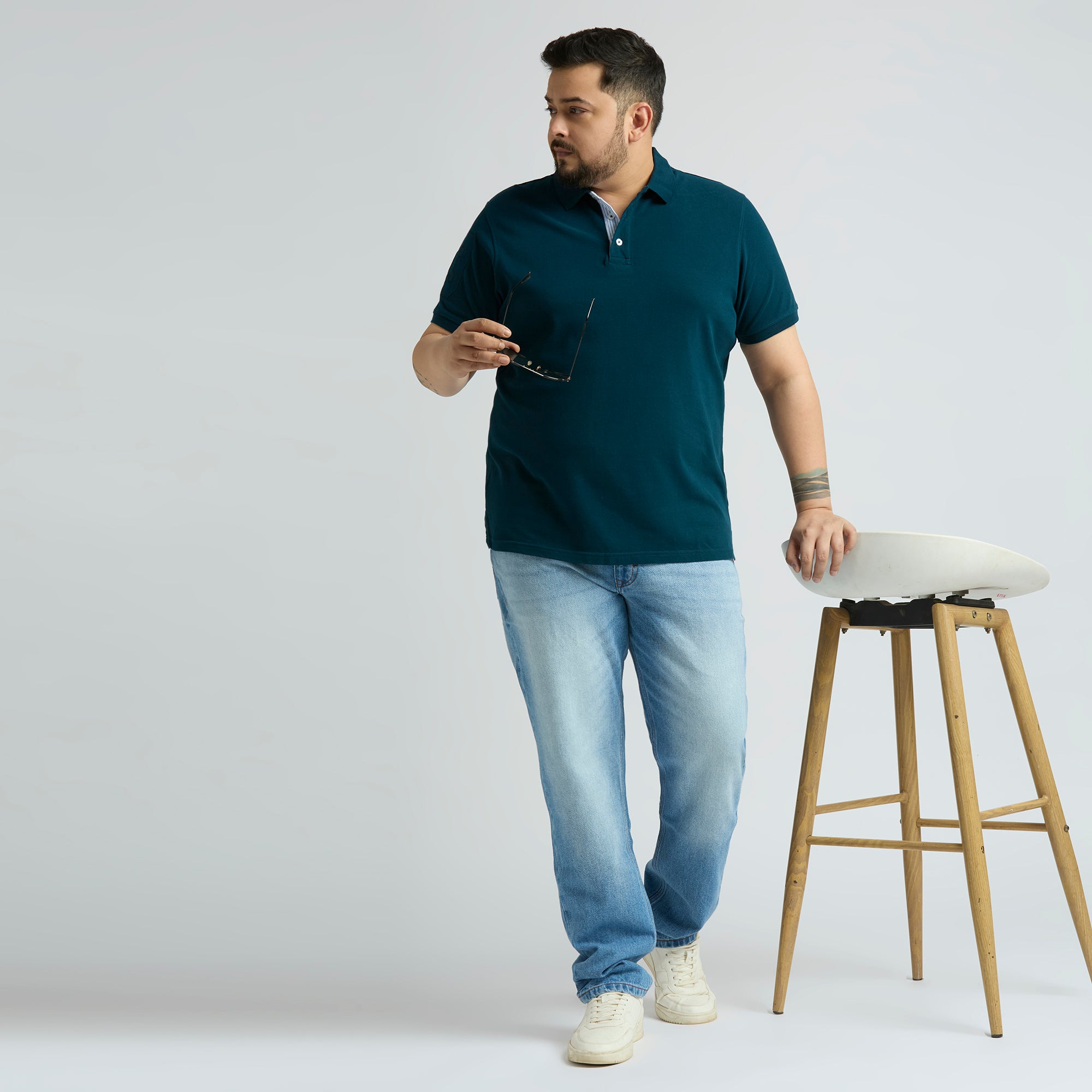 Plus Size Polo T-Shirt | 4XL-10XL | 100% Cotton | Teal
