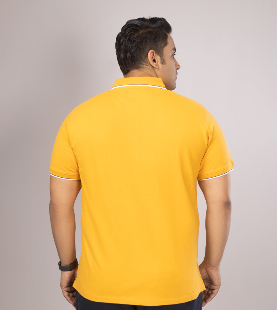 Plus Size Polo T-Shirt | 4XL-10XL | 100% Cotton | Yellow
