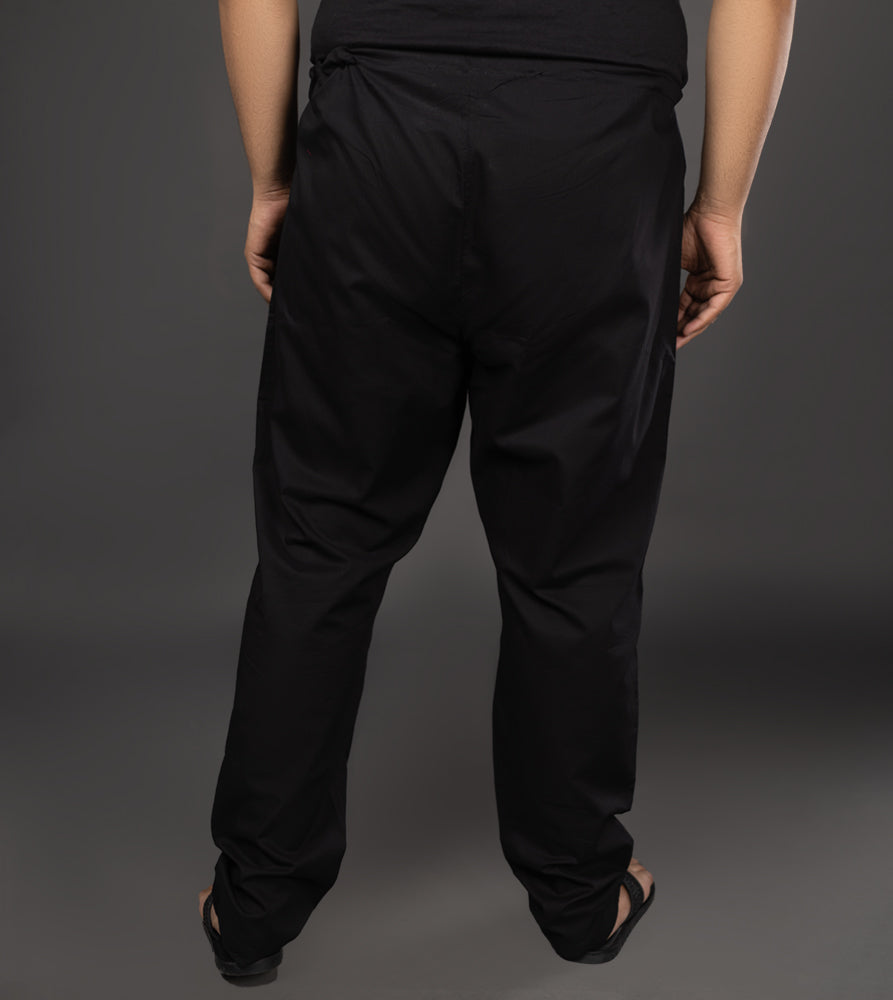 Sizeupp | Plus Size  Pyjama For Men | 54" - 68" | 100% Cotton | Solid | Black