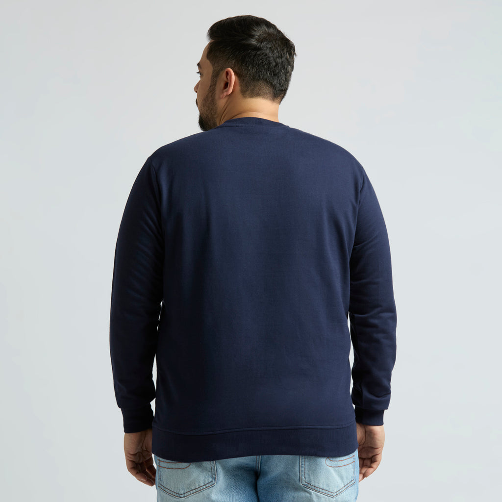 Plus Size Sweatshirt | 4XL - 10XL | 100% Cotton | Navy
