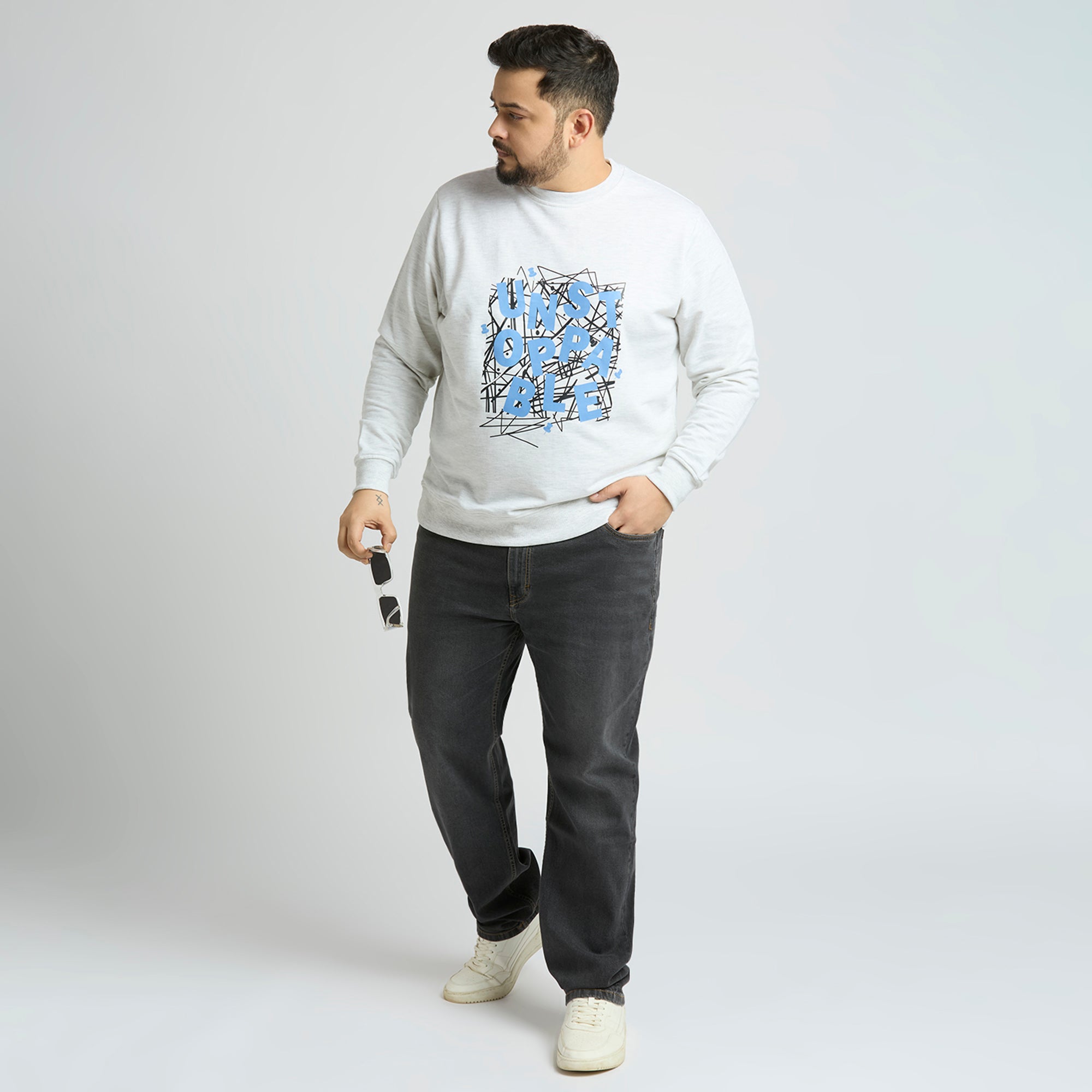 Plus Size Sweatshirt | 4XL - 10XL | Oat Melange