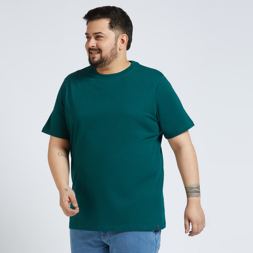 Plus Size Core T-shirt | 4XL - 10XL | 100% Cotton | Dark Green