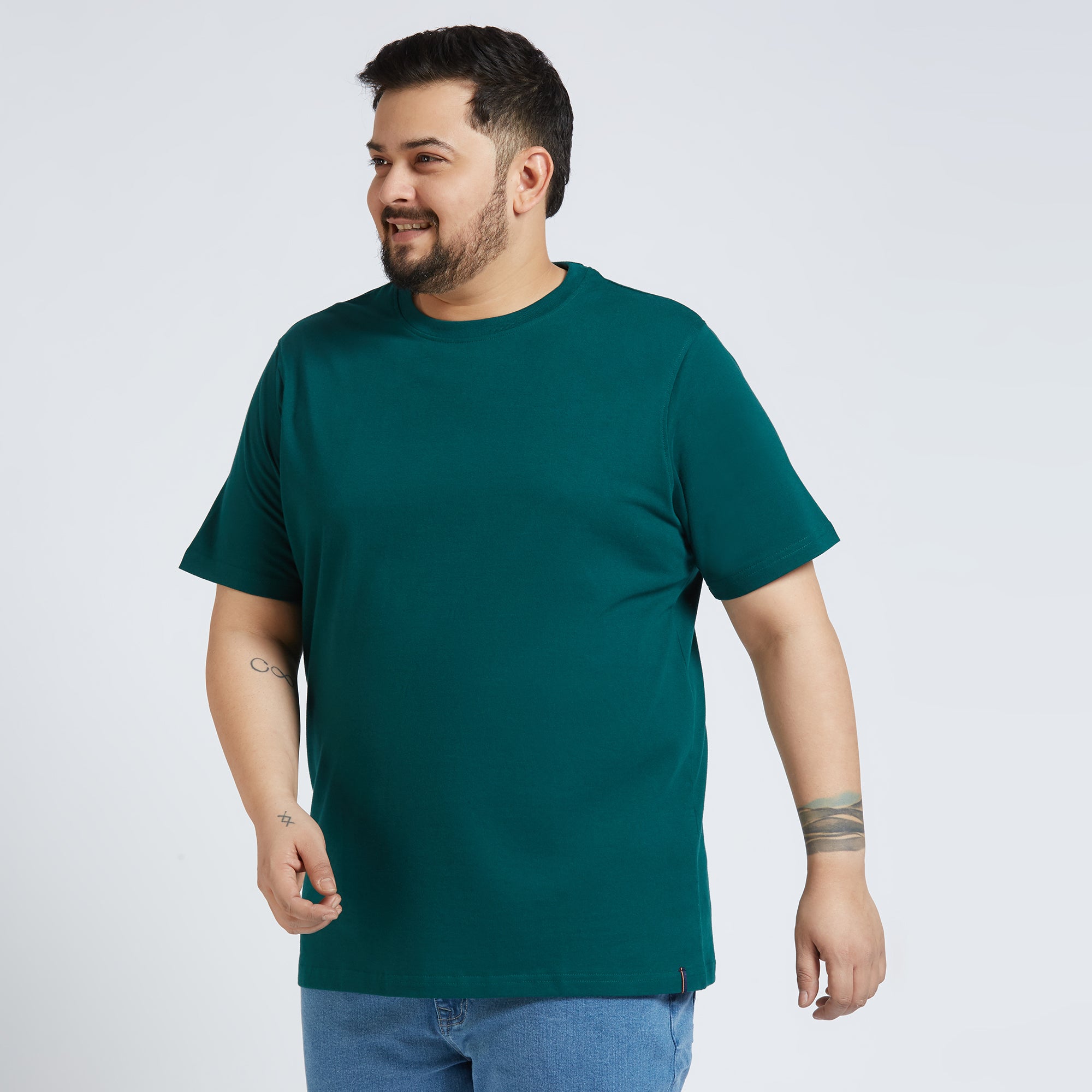 Plus Size Core T-shirt | 4XL - 10XL | 100% Cotton | Dark Green