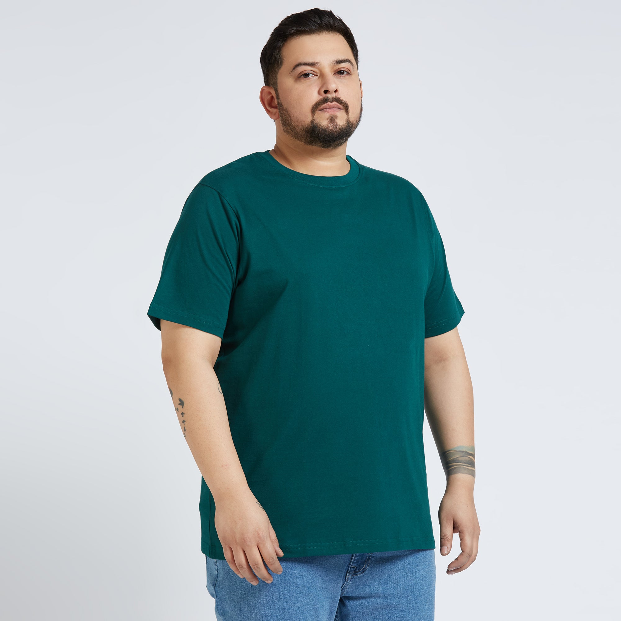 Plus Size Core T-shirt | 4XL - 10XL | 100% Cotton | Dark Green