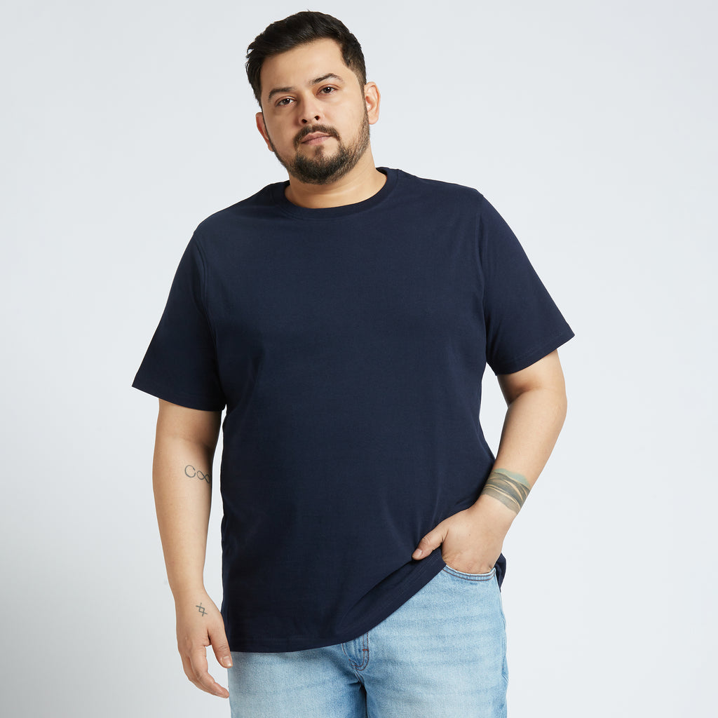 Plus Size Core T-shirt | 4XL - 10XL | 100% Cotton | Navy Blue