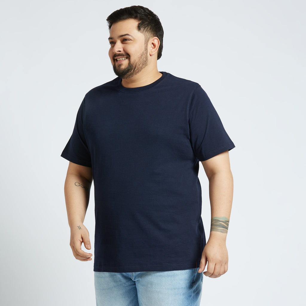 Plus Size Core T-shirt | 4XL - 10XL | 100% Cotton | Navy Blue